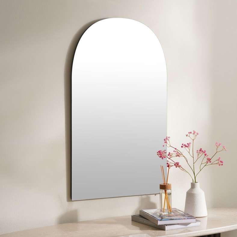Reflection Frameless Arch Wall Mirror 91.5x2x56cm - Clear