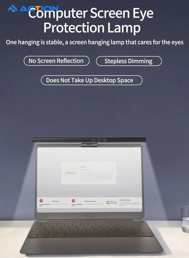 أكشن مصباح كمبيوتر محمول بشاشة كمبيوتر يعمل بمنفذ USB للمكتب/المنزل/الألعاب/المكتب مع سطوع قابل للتعديل/بلاستيك ملون 330 مم - Image 4