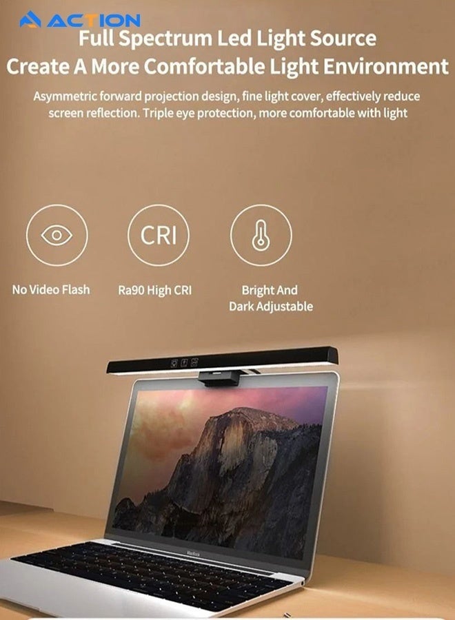 أكشن مصباح كمبيوتر محمول بشاشة كمبيوتر يعمل بمنفذ USB للمكتب/المنزل/الألعاب/المكتب مع سطوع قابل للتعديل/بلاستيك ملون 330 مم - Image 2