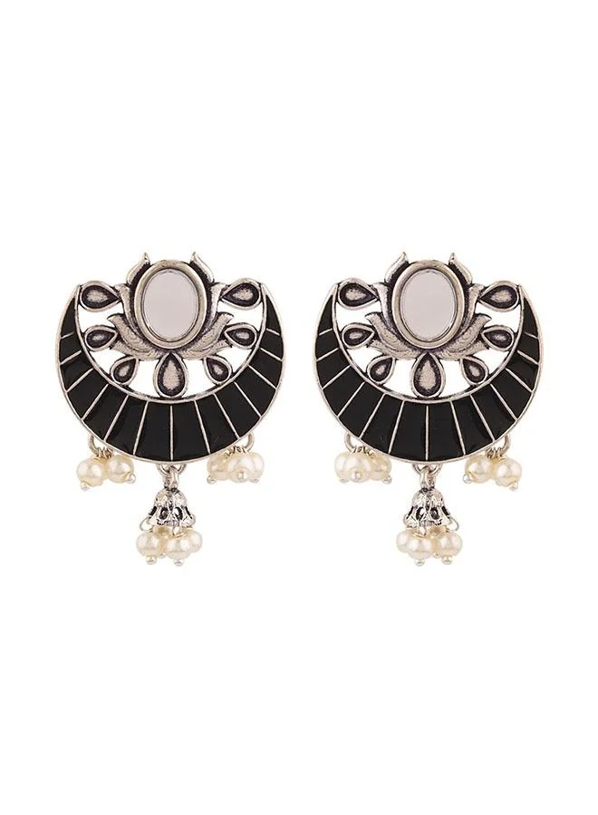 VOYLLA Rangabati Faux Pearls Earrings