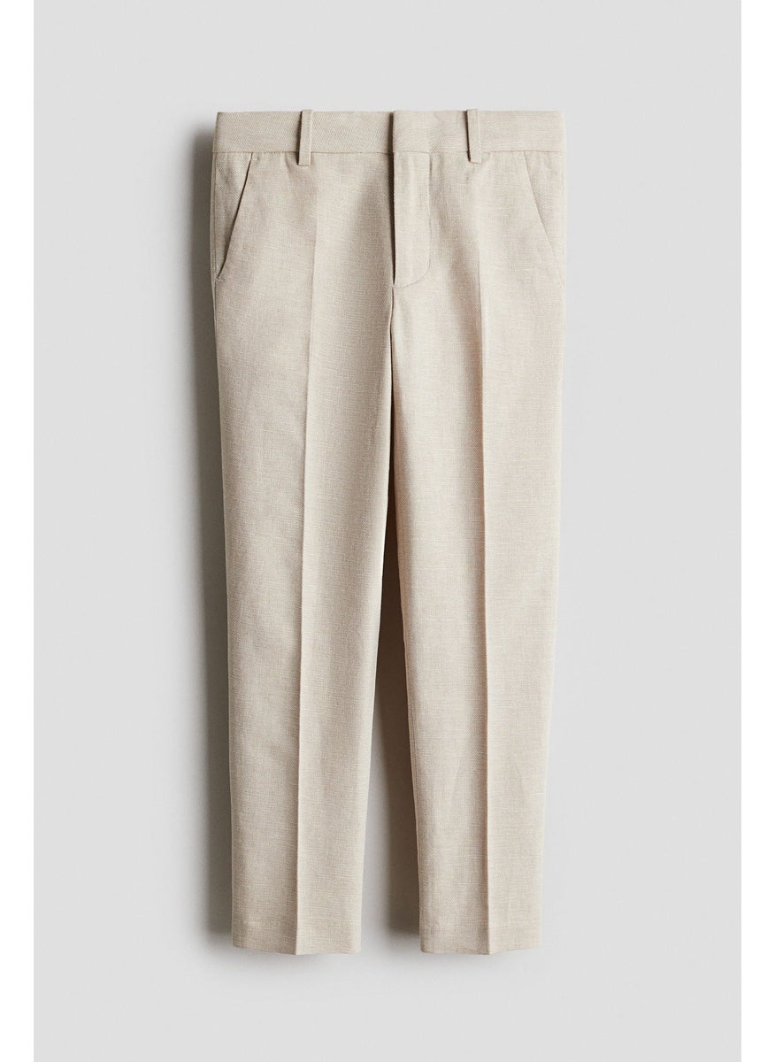 H&M Linen-Blend Suit Trousers  - Image 3