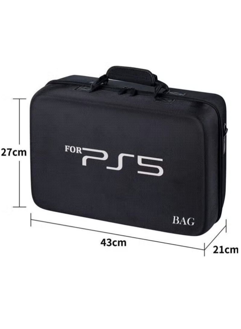 Travel Case Bag for PS5 Shockproof Hard Shell Luxury Waterproof shoulder bag for Playstation 5 Console Digital EVA Storage Organizer for Controllers Cables and Other Accessories Black  - Image 3
