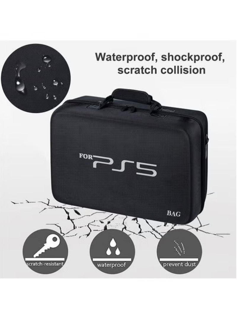Travel Case Bag for PS5 Shockproof Hard Shell Luxury Waterproof shoulder bag for Playstation 5 Console Digital EVA Storage Organizer for Controllers Cables and Other Accessories Black  - Image 4