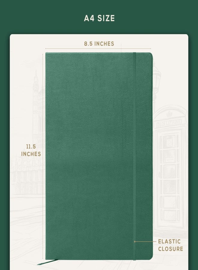 Beechmore Books Blank Sheet Music Notebook – A4 8.5"x11.5" for Songwriters, Musicians & Composers, 156 Thick 120gsm Pages, 10-Staff Perforated Sheets, Vegan Leather Hardcover, Elastic Closure, Gift Box - Image 4