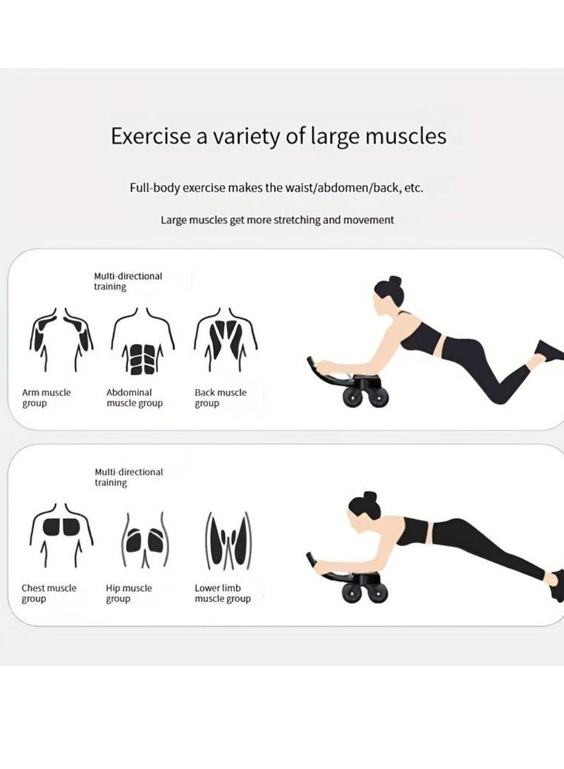 DIGI CORE New Ab Roller Wheel With Knee Mat And Timer, Automatic Rebound Abdominal Wheel, Ab Abdominal Exercise Roller with Elbow Support, Abs Workout Equipment Ab Exercise Roller For Women Men - Image 3