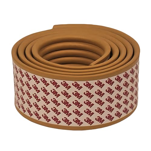 KidDough Baby Proofing Edge Protector for Kids, Furniture and Corner Guard, Rubber Protector for Kids Safety, Corner Protector for Sharp Edges, Baby Safety Products (2 mtr, Wood Color, Flat Shape) - Image 1