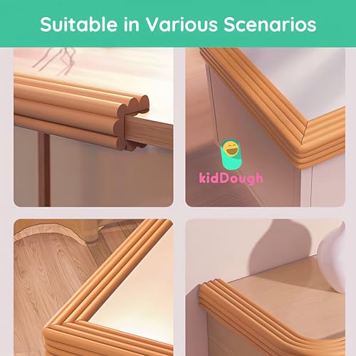 KidDough Baby Proofing Edge Protector for Kids, Furniture and Corner Guard, Rubber Protector for Kids Safety, Corner Protector for Sharp Edges, Baby Safety Products (2 mtr, Wood Color, Flat Shape) - Image 3