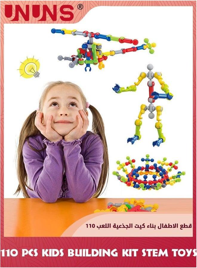 يو إن يو إن أس Kids Building Kit STEM Toys,110 Pcs Blocks Construction Toys,Learning Education Toys,DIY Engineering Toys,Creative Games For Boys Girls Ages 3-10 Years,Best Gift,Fun Activity - Image 5