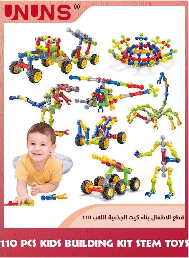 يو إن يو إن أس Kids Building Kit STEM Toys,110 Pcs Blocks Construction Toys,Learning Education Toys,DIY Engineering Toys,Creative Games For Boys Girls Ages 3-10 Years,Best Gift,Fun Activity - Image 1