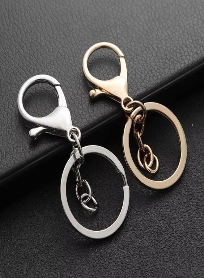 Tdas 10 Pcs Lobster Claw Clasps Keychain Swivel Snap Hook Key Rings for DIY Craft Jewellery Chain Making Kit Project (Silver) - Image 4