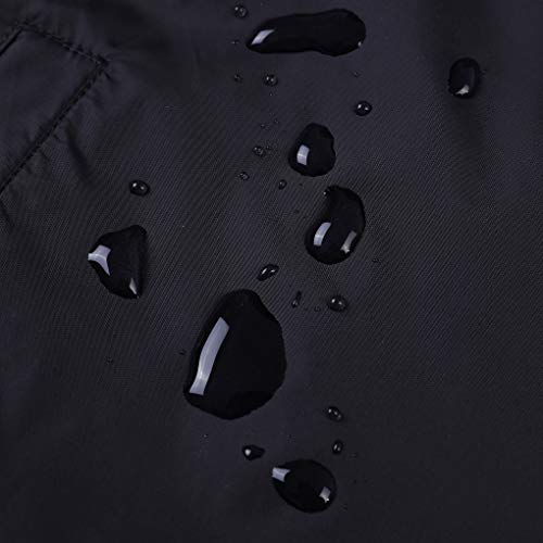 Jingle Bongala Boys Girls Lightweight Breathable Raincoat Waterproof Hooded Rain Jacket Windbreaker Easy to Fold-Black-120 - Image 4