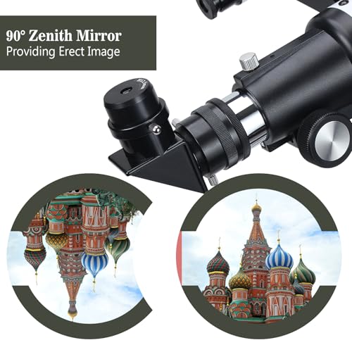 EACONN Telescopes, Telescope for Kids and Adults Beginners, 70mm Aperture 400mm Focus Length Refractor Travel Telescope with AZ Mount for Observe The Moon and Landscape (White) - Image 4