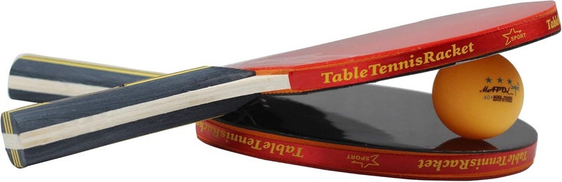 MAPOL Quality Ping Pong Paddle Set - 4 Professional Table Tennis Rackets/Paddles - 8 Premium 3-Star Balls, Portable Cover Case Holder Included - Image 4