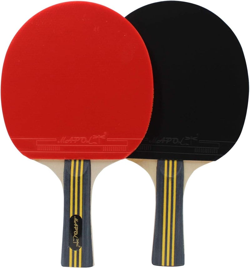 MAPOL Quality Ping Pong Paddle Set - 4 Professional Table Tennis Rackets/Paddles - 8 Premium 3-Star Balls, Portable Cover Case Holder Included - Image 3