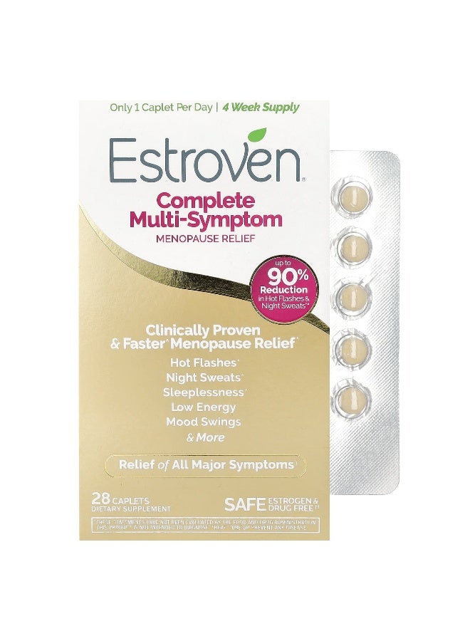Estroven, Complete Multi-Symptom Menopause Relief, 28 Caplets (Packaging may vary) - Image 1