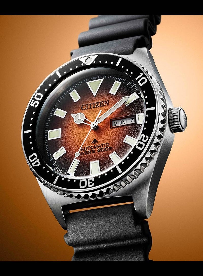 CITIZEN Promaster 200M Automatic Rubber Strap Men's Watch NY0120-01Z  - Image 4