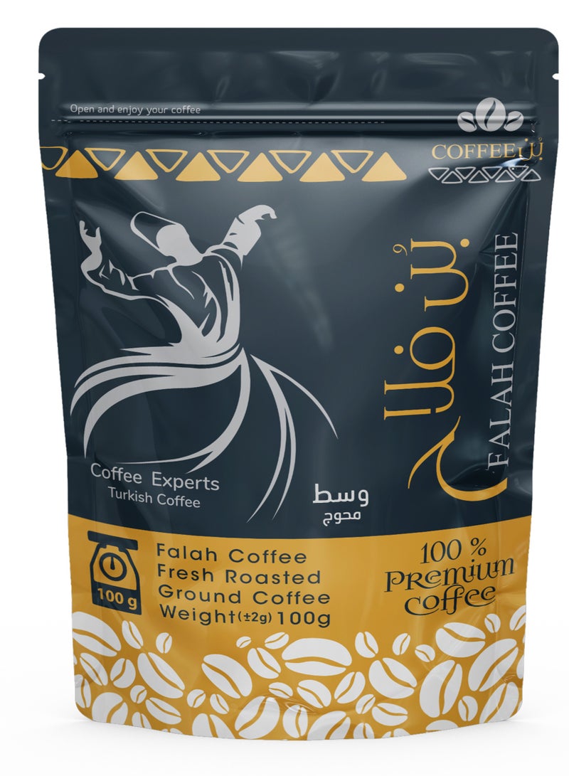 Falah Coffee Falah Coffee Fresh Roasted Ground Coffee Weigh 100g