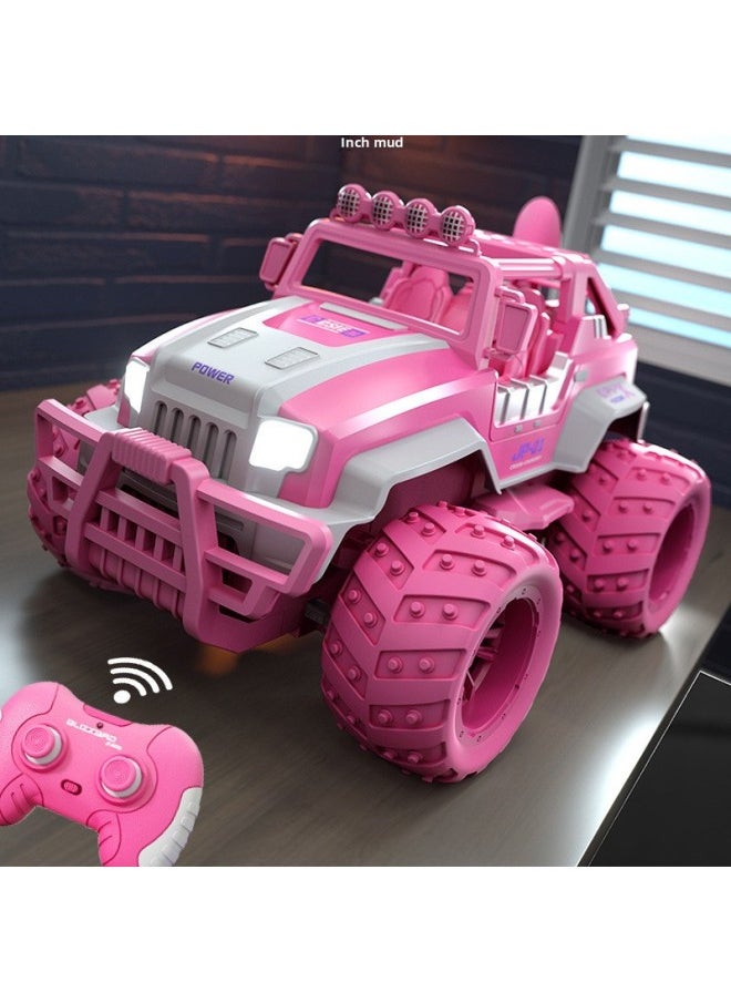 Super-large Remote Control Off-road Vehicle Charging Electric Car Children's Toy Gesture Remote Control Four-wheel Drive Climbing Drift High-speed Racing-Color:Enlarged Special Edition  - Pink-Scale:Standard Single Battery  - Image 2