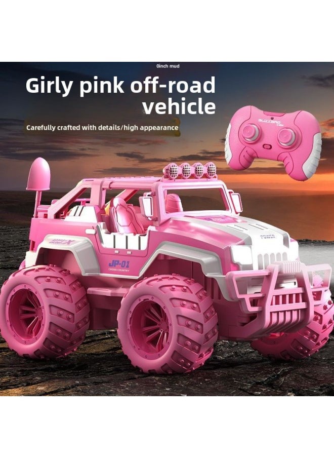 Super-large Remote Control Off-road Vehicle Charging Electric Car Children's Toy Gesture Remote Control Four-wheel Drive Climbing Drift High-speed Racing-Color:Enlarged Special Edition  - Pink-Scale:Standard Single Battery  - Image 3