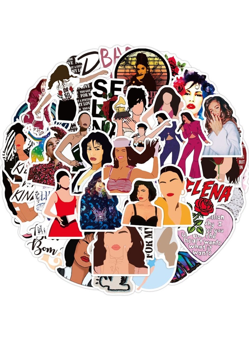 general 50-Piece Selena Gomez Cute Vinyl Waterproof Sticker
