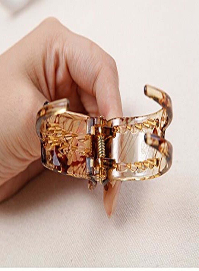 Prettyou Middle Size X Style Plastic Resin Hair Claw Clip for Women, 4 Count (2.1 inches) - Image 5