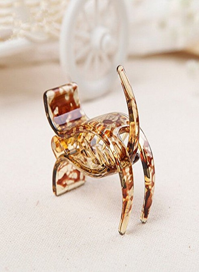 Prettyou Middle Size X Style Plastic Resin Hair Claw Clip for Women, 4 Count (2.1 inches) - Image 3