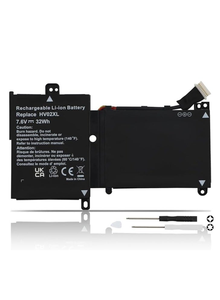 Terabyte بطارية لابتوب بديلة 32Wh HV02XL لجهاز HP Pavilion x360 11-k 11-k000 11-k100 11-f 11-f000 القابل للتحويل سلسلة Energy Star 11-k101ng 11-k100nx 11-k122nr 11-k022cy 111-k022cy 111-k022cy 111-k022cy - Image 1