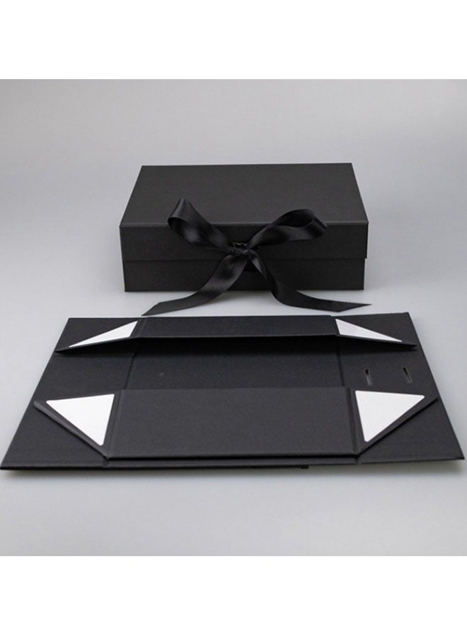 Black Gift Box with Ribbon for Mother's Day Valentine's Day Birthdays Party 26*19*8cm with Ribbon and Magnetic Closure - Image 4