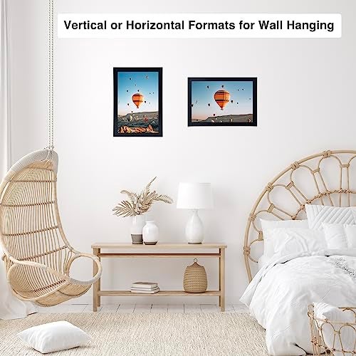JCJMY 8x12 Picture Frame Black for Wall Hanging or Tabletop, Wall Mounting Horizontally or Vertically, 8 x 12 Wall Gallery Poster Photo Frame with Shatter Resistant Plexiglass, Black - Image 5