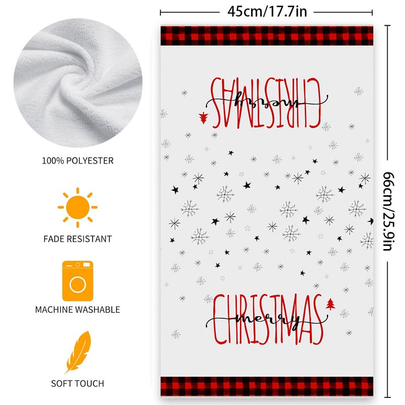 Christmas Small Towel Microfiber Gift Towel Kitchen Towel Support Custom To Figure Printing - Image 3