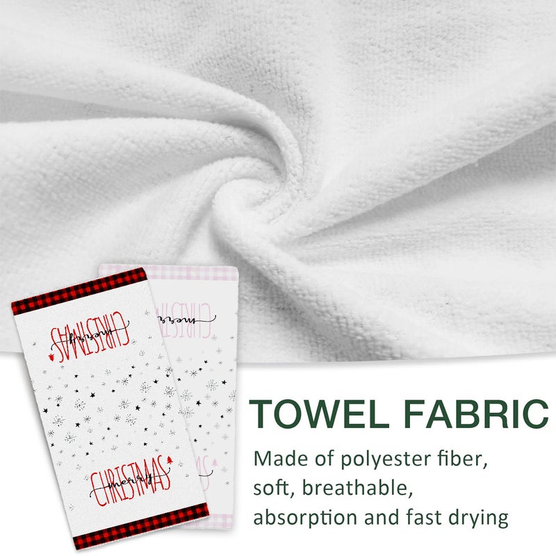 Christmas Small Towel Microfiber Gift Towel Kitchen Towel Support Custom To Figure Printing - Image 4