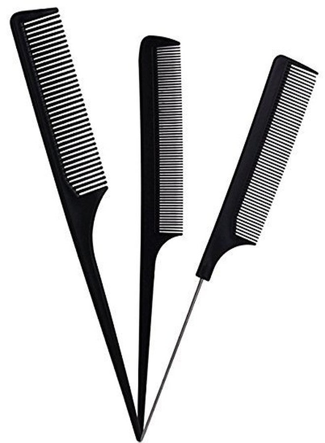 AASA Set of 9Pcs Professional Hair Cutting and Styling Comb Kit for Men and Women Black - Image 4