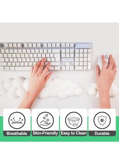 إيروريكس مسند معصم لوحة المفاتيح Cloud مسند معصم ذراع ماوس Cloud مسند معصم لطيف من إسفنج الذاكرة مسند راحة اليد للوحة المفاتيح مسند ذراع مريح لتخفيف الألم مع عدم الانزلاق مناسب للمكتب والمنزل والكمبيوتر المحمول وماك والألعاب باللون الأرجواني  - Image 4