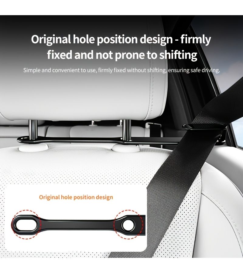 Black Car Seat Belt Guide Practical Easy Pull Retract Firm Fixed Safe Driving - Image 1