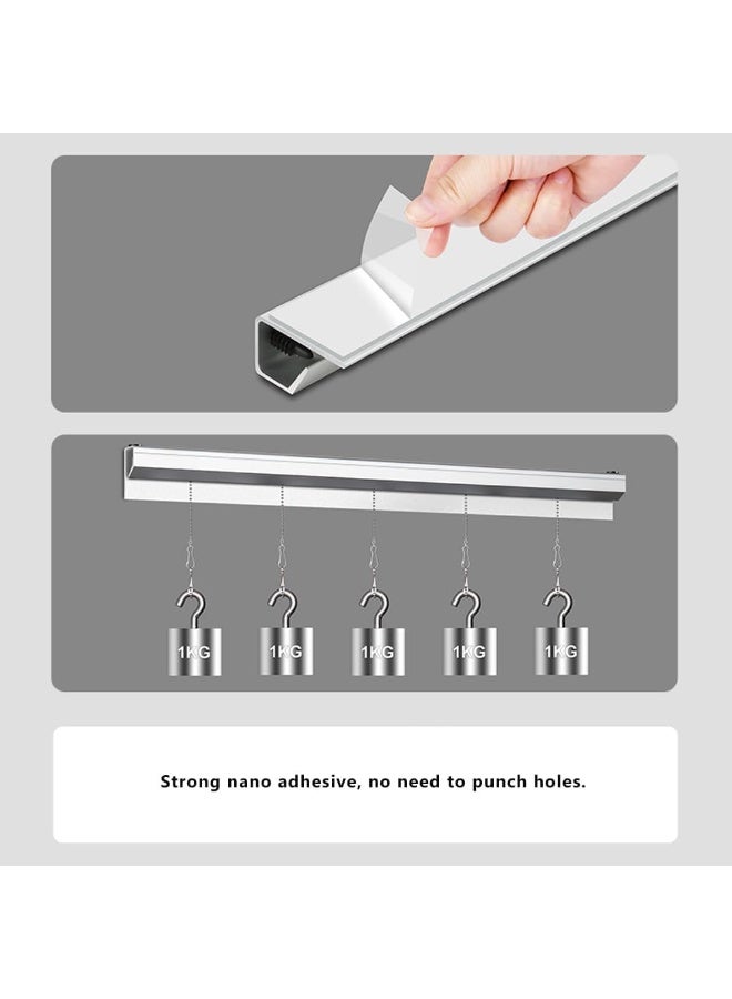 Eckek 2 Pack Ticket Holders Receipt Holder for Restaurant, No Drill Check Rack Order Receipt Rail Display Slide for Commercial Kitchen Cafes Pubs Bars (12 Inch) - Image 3