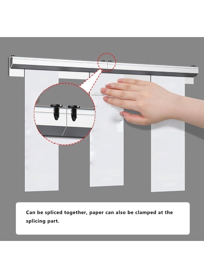 Eckek 2 Pack Ticket Holders Receipt Holder for Restaurant, No Drill Check Rack Order Receipt Rail Display Slide for Commercial Kitchen Cafes Pubs Bars (12 Inch) - Image 4