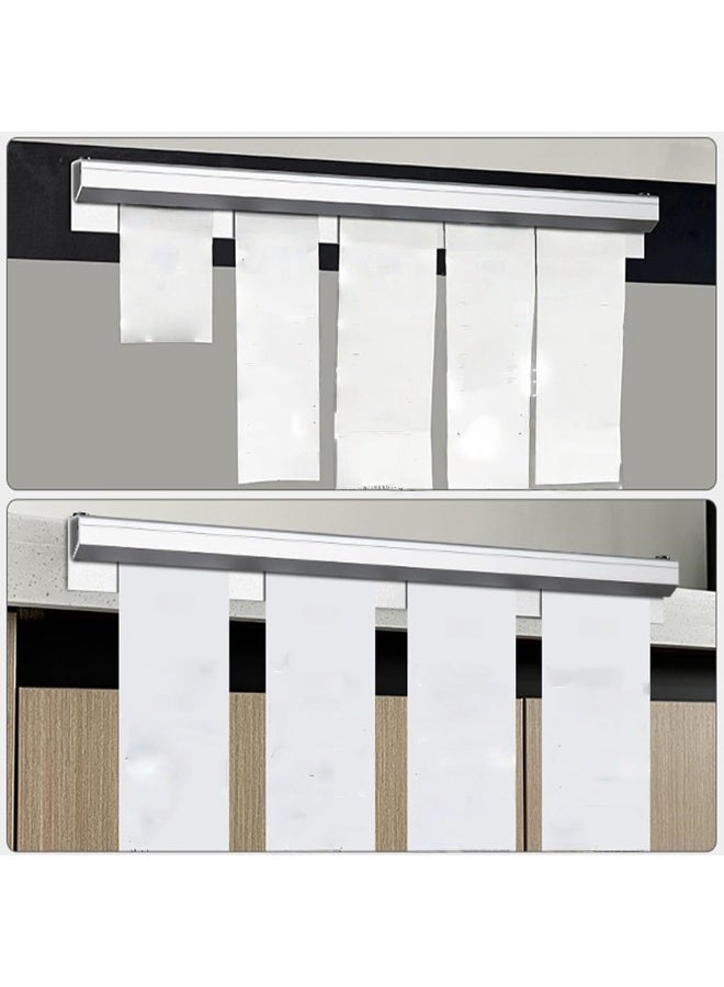 Eckek 2 Pack Ticket Holders Receipt Holder for Restaurant, No Drill Check Rack Order Receipt Rail Display Slide for Commercial Kitchen Cafes Pubs Bars (12 Inch) - Image 5