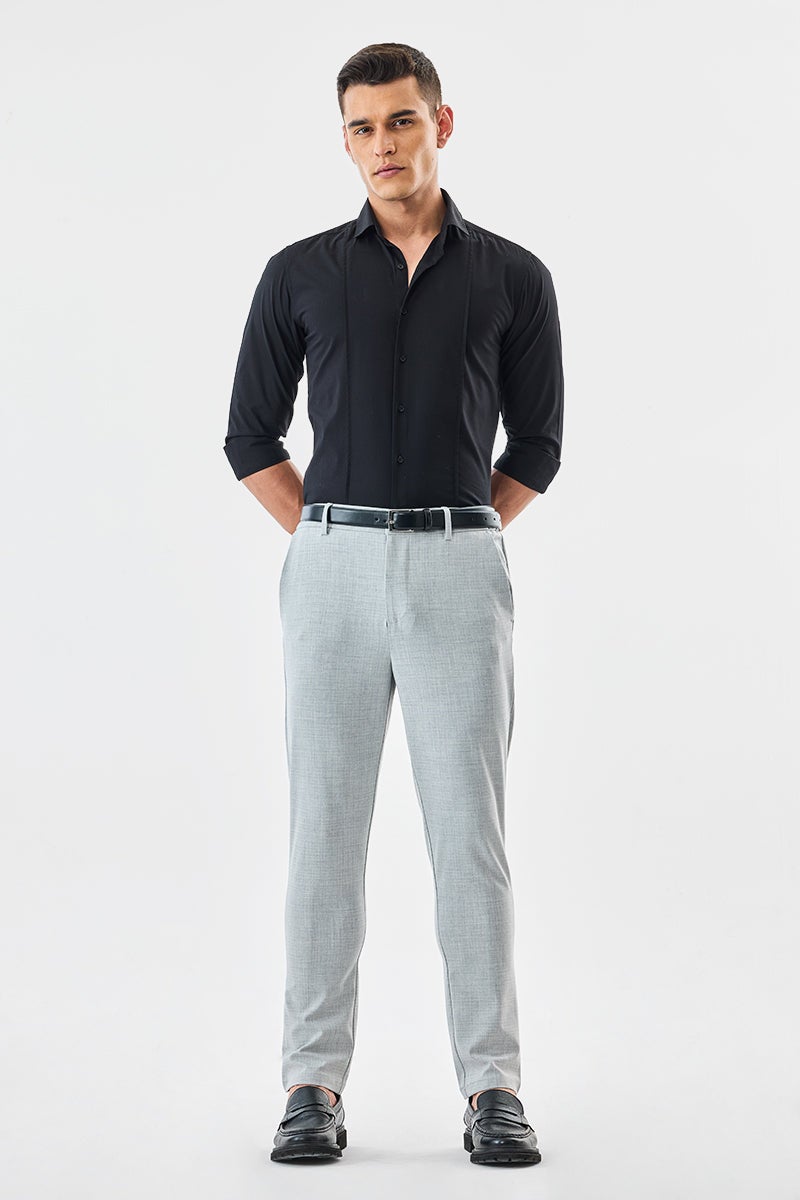 SNITCH Checks Slim Fit Stretch Trousers - Image 2