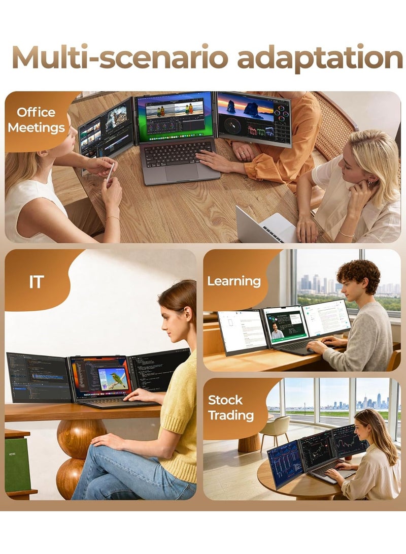 موسع شاشة لابتوب محمول مقاس 15.3 بوصة - شاشة مزدوجة بدقة 1080P FHD IPS، اتصال بكابل واحد، توصيل وتشغيل، متوافق مع ويندوز، ماك، كروم وأندرويد (يتطلب تثبيت برنامج التشغيل) - Image 5