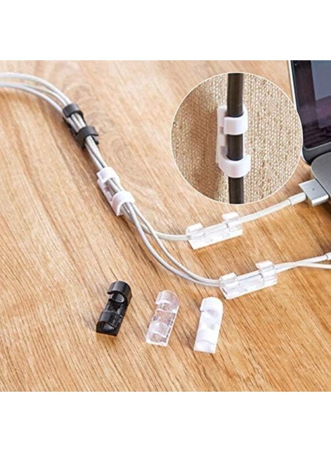 Acrylic Cable Organizer Strong Adhesive Wire Clips for TV, Computer, Cell Phone Charger, Easy Wire Management Organizer, No Nails Required, Neat Setup for Home and Office - 350 - Image 1