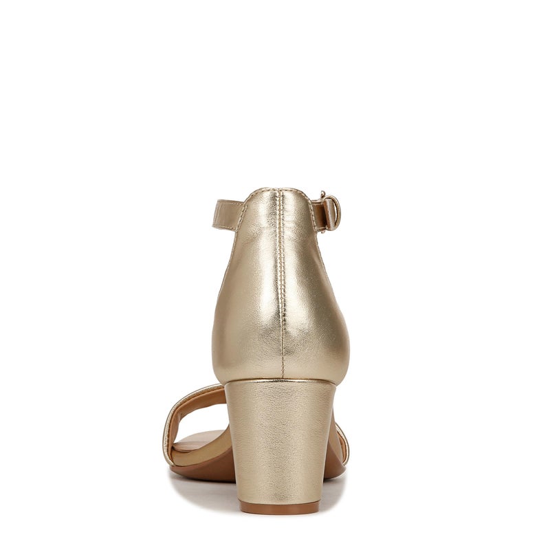 Naturalizer Womens Vera Ankle Strap Block Heel Dress Sandal ,Dark Gold Metallic Leather,7.5M - Image 3