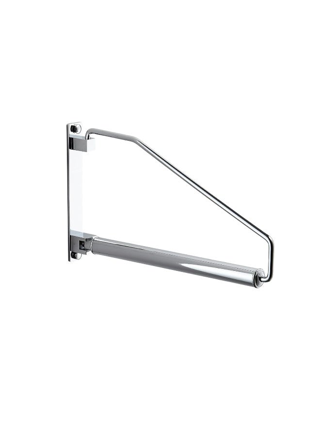 NEWRAIN Clothes Drying Rack, Heavy Duty Wall Mounted Swing Arm Hanger, Space Saver Clothes Dryer Rail, Clothes Hanger For Laundry Room, Garage, (1pc, Silver, Triangle Shape) - Image 1