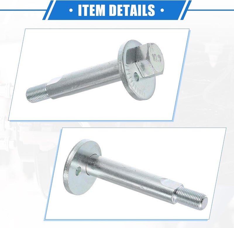 VekAuto 4 Pcs Eccentric Alignment Camber Bolt Compatible for Mitsubishi Montero 20012006 Durable Metal Silver Tone Alignment Caster Fitting Adapter - Image 5