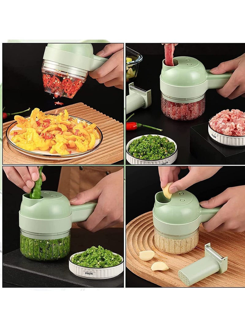 ELTRAZONE 4 in 1 Portable Electric Chopper Set for Garlic Pepper Onion - Image 3