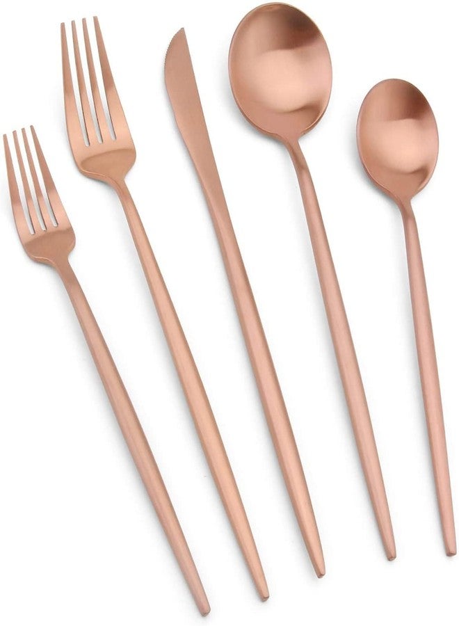 MIXEN Premium Utensil Set Stainless Steel, 5-Piece Flatware Silverware Set for Home, Kitchen & Restaurant Use - Image 1