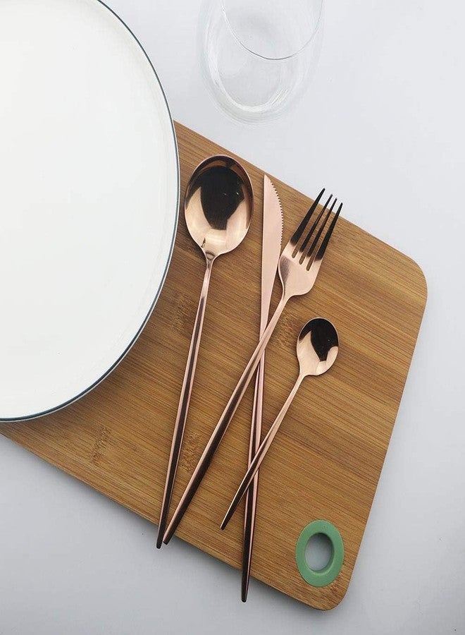 MIXEN Premium Utensil Set Stainless Steel, 5-Piece Flatware Silverware Set for Home, Kitchen & Restaurant Use - Image 2