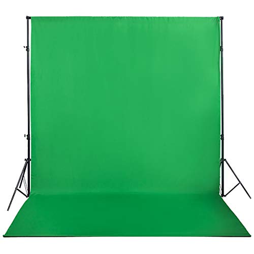 HMTFOTO Green Screen Backdrop 5x7ft Photo Backdrop Chromakey Muslin Portrait Green Backdrop for PS Keying/Video Creation/Studio Portrait Shoots - Image 1