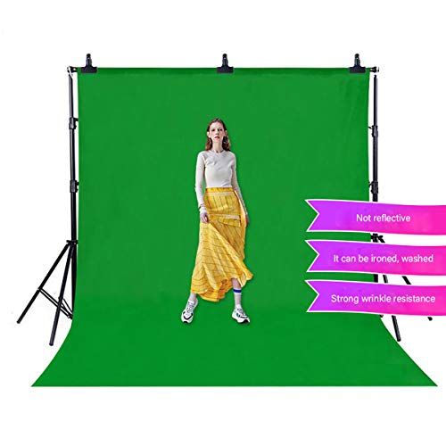 HMTFOTO Green Screen Backdrop 5x7ft Photo Backdrop Chromakey Muslin Portrait Green Backdrop for PS Keying/Video Creation/Studio Portrait Shoots - Image 3