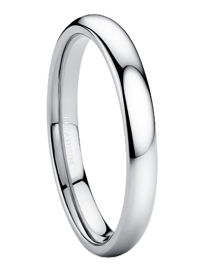 Jstyle 2mm 4mm 6mm Titanium Wedding Band Rings for Women Men Silver/Black/Gold Plated Domed High Polish Stackable Rings Engagement Statement Promise Wedding Band Ring Comfort Fit 6-13 Not Tarnished - Image 1