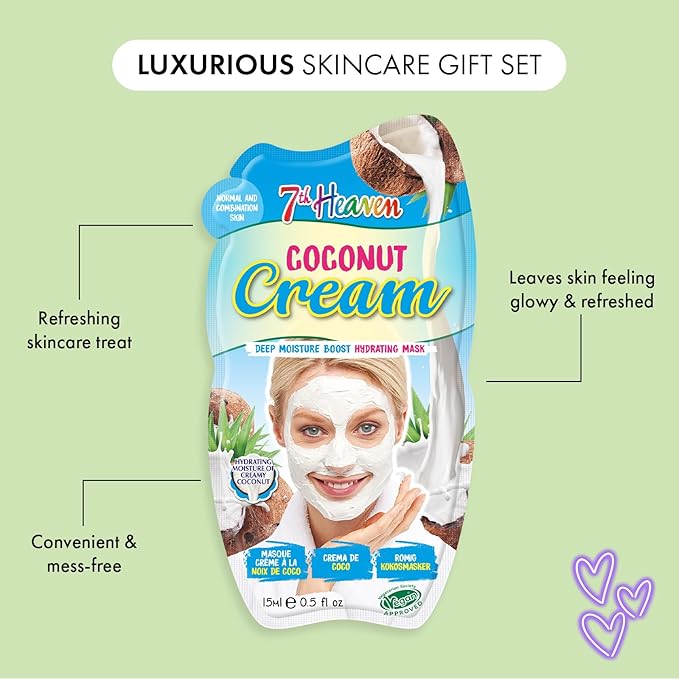 7th Heaven طقم العناية من 7th Heaven يحتوي على 9 أقنعة وجه 1 قناع شعر 1 إسفنجة للجسم هدايا للعناية للنساء مجموعة هدايا العناية بالبشرة من 7th Heaven الأصلية - Image 3